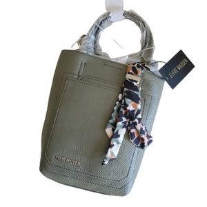 Steve Madden 4 piece mini tote bag set olive grey